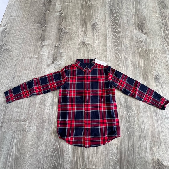 Janie and Jack Tartan Flannel Shirt NWT - Picture 3 of 5